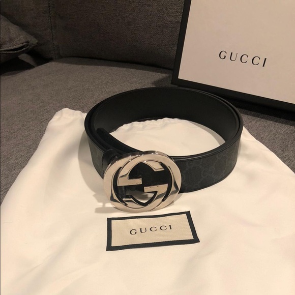 gg supreme belt with g buckle black